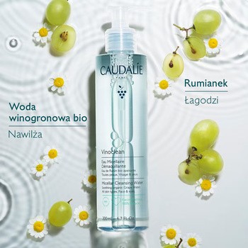 Caudalie Vinoclean, płyn micelarny do demakijażu, 200 ml