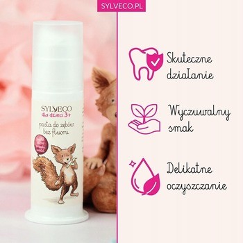 Sylveco dla dzieci 3+, pasta do zębów bez fluoru, 75 ml