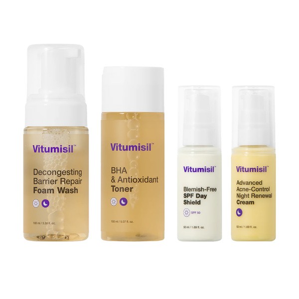 Vitumisil Dermz Laboratories Vitumisil Anti-Acne Set, pianka, 100 ml +  toner, 150 ml, krem na dzień, 50 ml + krem na noc, 50 ml