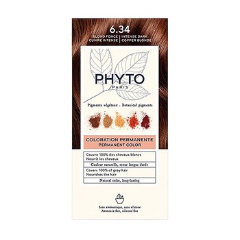 Phyto Color, farba do włosów, 6.34 ciemny miedziany blond, 1 opakowanie
