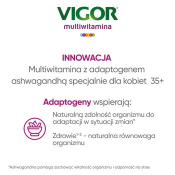 Vigor multiwitamina ONA zestaw witamin i minerałów z ashwagandhą, tabletki, 60 szt.