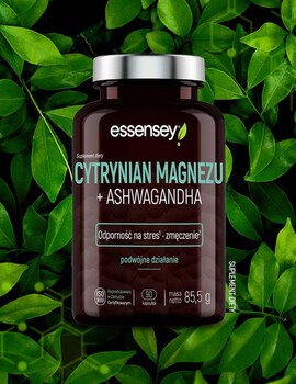 Essensey Cytrynian Magnezu + Ashwagandha, kapsułki, 90 szt.
