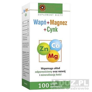 Wapń+Magnez+Cynk, tabletki, 100 szt
