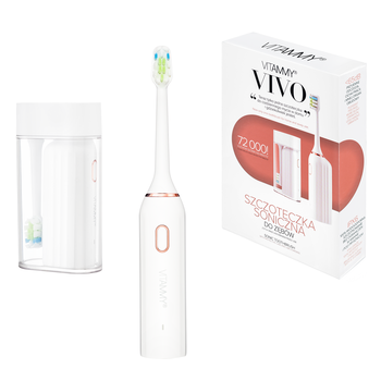 Vitammy Vivo, szczoteczka soniczna z etui, kolor biały, 1 szt.