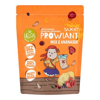 Helpa, Suchy Prowiant MIX z Ananasem, mieszanka liofilizowanych owoców, 20 g