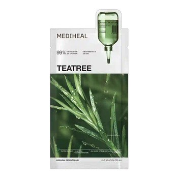 Mediheal Teatree Essential Mask, kojąco-nawilżająca maska w płachcie z olejkiem z drzewa herbacianego, 24 ml
