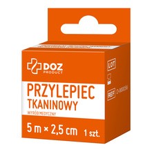 DOZ PRODUCT Uniwersalny przylepiec tkaninowy, 5 m x 2,5 cm, 1 szt.