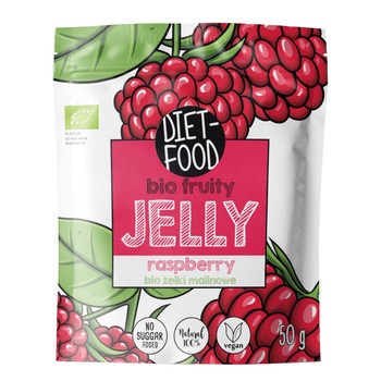 Diet-Food, Bio Żelki Owocowe Malina, 50 g