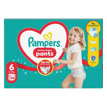 Pampers Active Baby Pants, pieluchomajtki, rozmiar 6, 84 szt.
