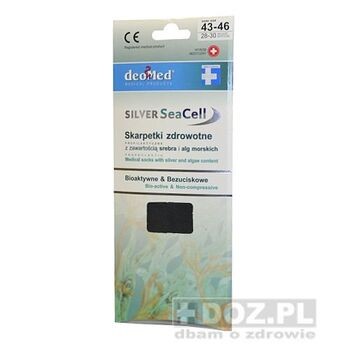 Silver SeaCell, skarpetki zdrowotne, r.43-46, szare