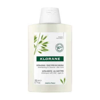 Klorane, ultrałagodny szampon z owsem, 200 ml