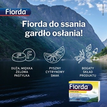 Fiorda, pastylki do ssania o smaku cytryny, 30 szt.
