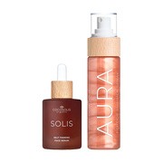 Zestaw Cocosolis, Aura, spray rozświetlający z peptydami do twarzy, ciała i włosów, 100 ml + Solis, samoopalające serum do twarzy, 50 ml https://azcdn.doz.pl/image/d/product/05d9463d-scale-180x180.png