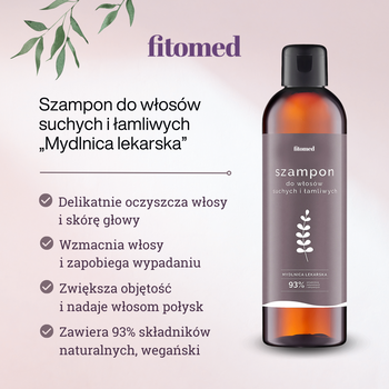 Fitomed Mydlnica lekarska, szampon ziołowy do włosów suchych i łamliwych, 250 g