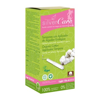Masmi Silver Care, tampony bawełniane z aplikatorem, Light, 18 szt.