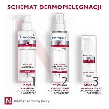 Pharmaceris N Puri-Capilium, żel kojący zaczerwienienia, do mycia twarzy i oczu, 190 ml