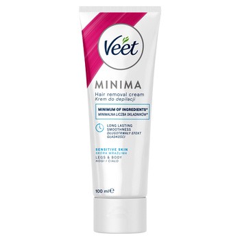 Veet Minima, krem do depilacji, skóra wrażliwa, 100 ml