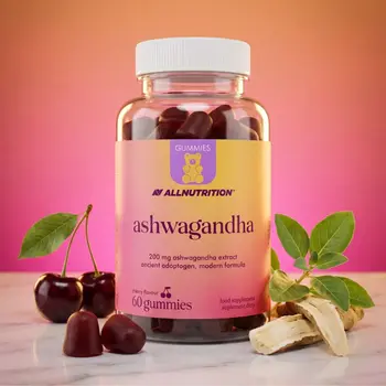 Allnutrition Ashwagandha, żelki, smak wiśniowy, 60 szt.
