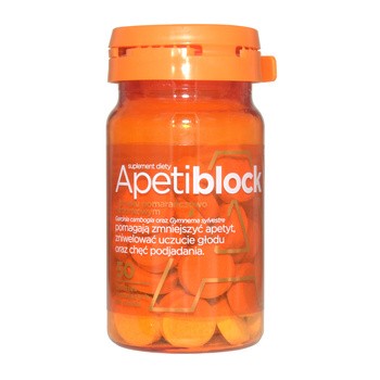 Apetiblock, musujące tabletki do ssania o smaku pomarańczowo-limonkowym, 50 szt.