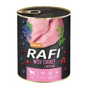 Rafi with Turkey, mokra karma z indykiem dla psów, puszka, 800 g