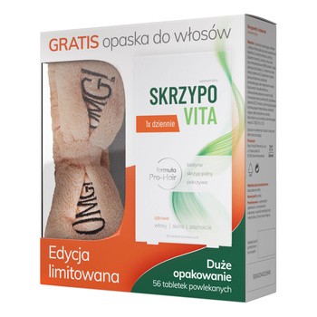 Skrzypovita 1 x dziennie, tabletki powlekane 56 szt. + kosmetyczna opaska do włosów GRATIS