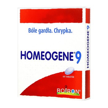 Boiron Homeogene 9, tabletki na ból gardła, 60 szt.