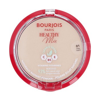 Bourjois Healthy Mix Clean, matujący puder prasowany, 01 Ivory, 10 g