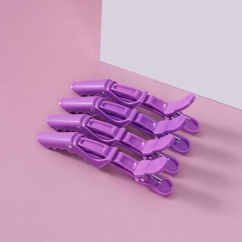 Sister Young, Lara, klipsy fryzjerskie, Violet, 4 szt.