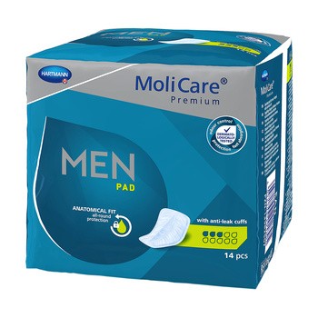 MoliCare Premium Men Pad, wkłady chłonne, 3 krople, 14 szt.