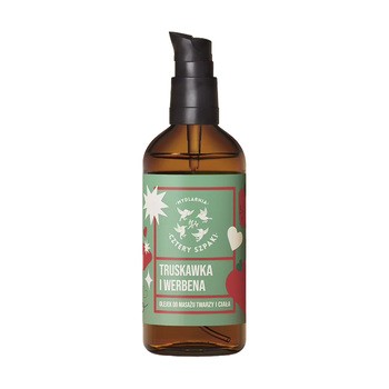 Mydlarnia 4 Szpaki, olejek do masażu ciała i twarzy, truskawka i werbena, 100 ml