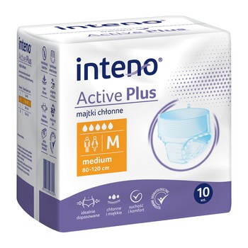Inteno Active Plus, majtki chłonne, M, 10 szt.