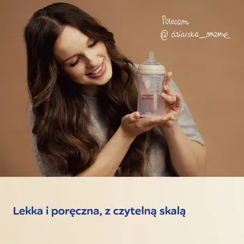 Canpol Babies Natural Shape, butelka ze smoczkiem dwustrefowym, 150 ml, mini, 1 szt.