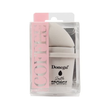 Donegal Latte Sponge, gąbka do makijażu + etui, 1 szt.