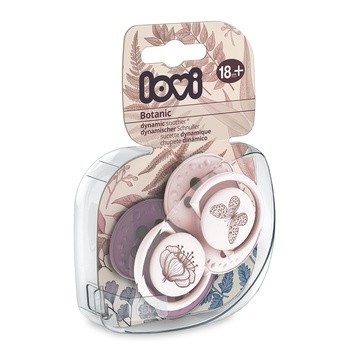 Canpol Lovi, smoczek uspokajający silikonowy, dynamiczny, Botanic Girl, 18 m+, 2 szt.
