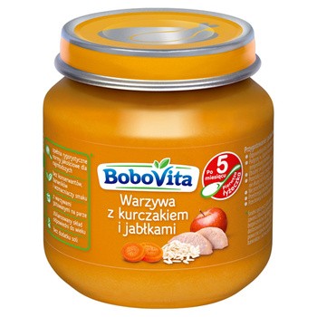 BoboVita, obiadek, warzywa z kurczakiem i jabłkami, 125 g
