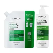 Zestaw Vichy Dercos DS, szampon przeciwłupieżowy, włosy normalne i przetłuszczające się, 390 ml + opakowanie uzupełniające, 390 ml