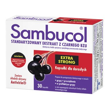 Sambucol Extra Strong, kapsułki dla dorosłych, 30 szt. 