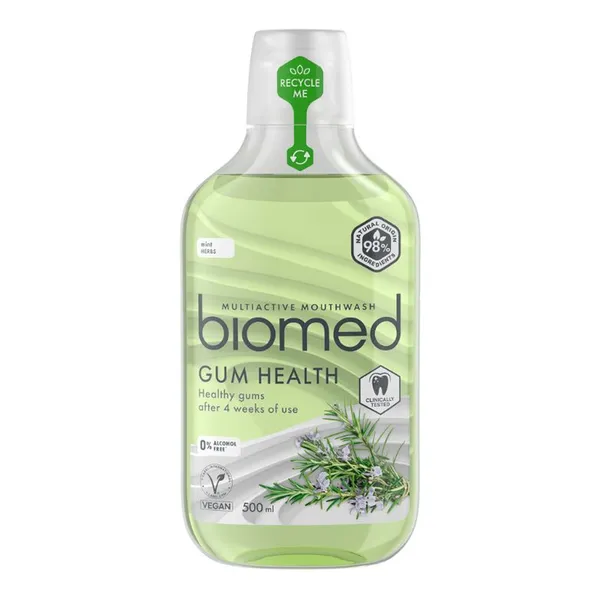 Płyn do płukania jamy ustnej miętowo-ziołowy 500ml [Biomed] - Biomed