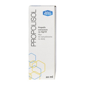Propolisol, 25 mg/ml, płyn do natryskiwania na skórę, 20 ml