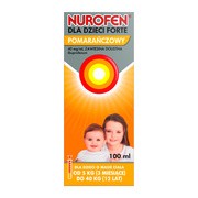 alt Nurofen dla dzieci Forte, 40 mg/ml, zawiesina doustna o smaku pomarańczowym, 100 ml