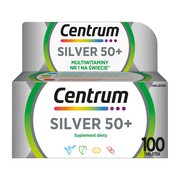 Centrum Silver 50+, witaminy i minerały wspierające zdrowie i samopoczucie, tabletki, 100 szt. https://azcdn.doz.pl/image/d/product/89f7a755-scale-180x180.png