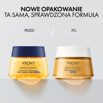 Vichy Neovadiol Magistral, odżywczy i modelujący owal twarzy krem na noc, 50 ml