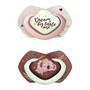 Canpol Babies, smoczek silikonowy symetryczny, light touch, Sleepy Koala, pink, 0-6 m, 2 szt.