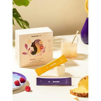 Health Labs GlowMe Mix, saszetki z proszkiem, smak ananas-mango, 15 szt., smak malina, 15 szt.