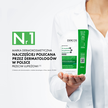 Vichy Dercos DS, szampon przeciwłupieżowy, włosy normalne i przetłuszczające się, opakowanie uzupełniające, 390 ml