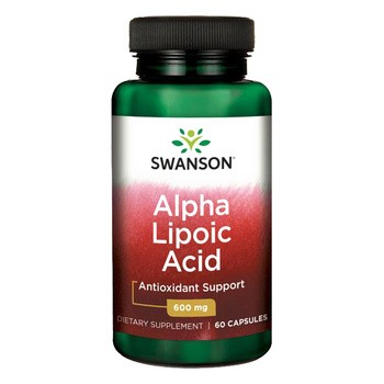 Swanson ALA kwas alfa liponowy, 600 mg, kapsułki, 60 szt.