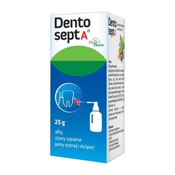 Dentosept A, płyn do stosowania w jamie ustnej, 25 g (pompka + aplikator)