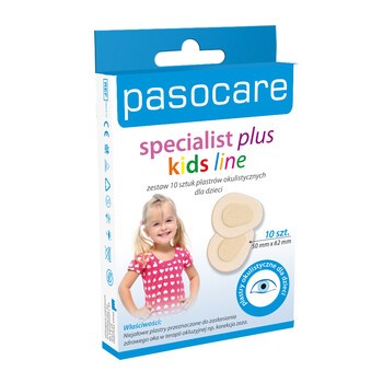 Pasocare Specialist Plus, plaster okulistyczny dla dzieci, 10 szt.