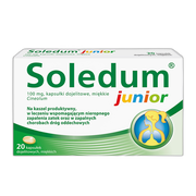 Soledum Junior, 100 mg, kapsułki dojelitowe miękkie, 20 szt.