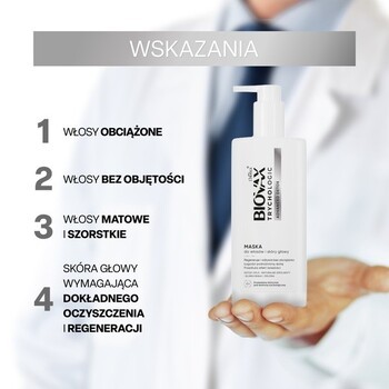 Zestaw Biovax Trychologic Advanced Detox, szampon, 200 ml + maska, 200 ml